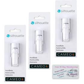 Cc-silh-acc-b6 Silhouette America Autoblade - Pack Of 3 Blades For Use With Cameo 4 50 Designs