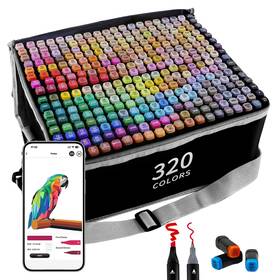 B0fn4b83dk Siwaqio 320 Colors Alcohol Markers With App Dual Tip Art Marker For Adult Coloring