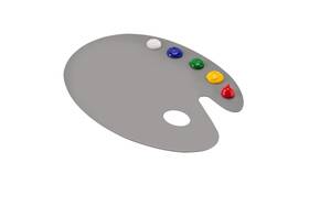 Ym-b3 Soho Urban Artist Neutral Gray Paint Palette - Oval Arm Easy Clean Up