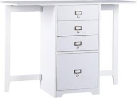 Southern Enterprises Inc 313018910927 Fold-out Organizer Convertible Desktop Craft Desk White