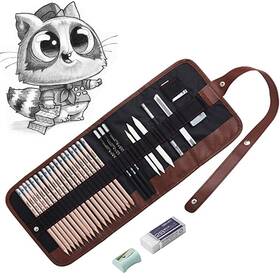 Southstar 723990050397 Sketching Pencil And Charcoal Set - 30-piece Artist Kit Includes Graphite Ch