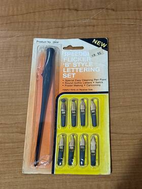 2959 Speedball 2956 Inch B Style Lettering Set No New Vintage 8 Tips /handle Calligraphy