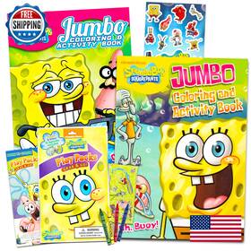 B00ug927si Spongebob Squarepants Coloring Activity Book Set With Stickers - 2 Books