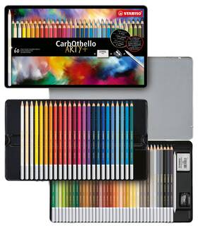 B0011up7bk Stabilo Carbothello Arty 60 Chalk-pastel Colored Pencils Set With Eraser