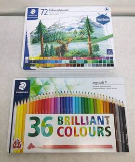 146c-m72 Staedtler Colored Pencil Storage Tins 72 36 Count With Trays Made In Germany