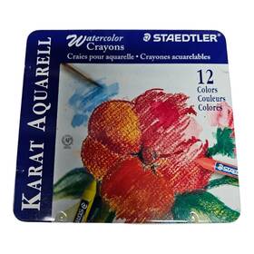 223m12a6 Staedtler Crate Aquarell 12 Watercolor Crayons Set Lightly Used
