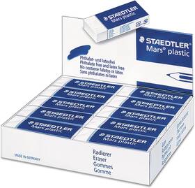 Staedtler 445049780743 Mars Plastic Eraser Professional Quality White Block Erasers Phthal