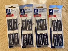 52650bk4a6 Staedtler Lot Of 4 Four Packs Eraser Mars Plastic Premium Erasers