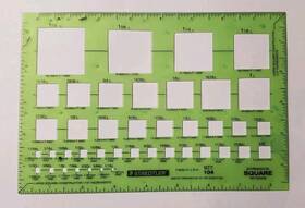 977-104 Staedtler Mars Vintage Square Template # 977 104 Drafting Drawing Architecture