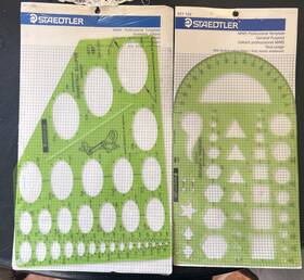 977-107 Staedtler Mars Isometric Ellipse Professional Template 977 107 And 102