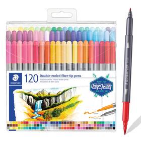 B07q6gykcy Staedtler Double-ended Fiber-tip Pens Non-permanent Ink Fine And Bold Writing An