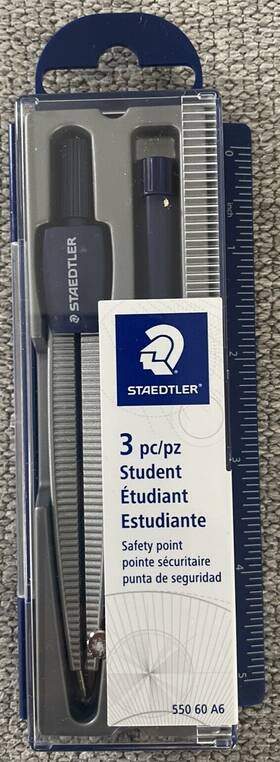 Staedtler Inc. 031901949877 Geometry I Compass Set 550 60 A6 Draftsman Student Engineer 1 Box 6