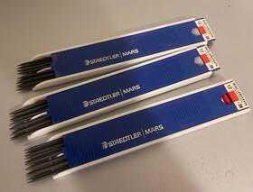 12-200-2h Staedtler Mars 200-4b Vintage Lumograph Drawing Leads Minen 12-2h