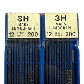 3h-200 Staedtler Mars Vtg Lumograph Leads 3h 200 In Box 22 Pieces Drawing Drafting