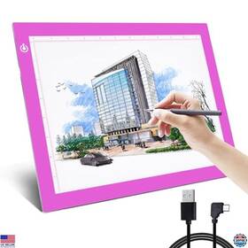 B07dr7xvjs Stanley A4 Led Light Pad Tracing Table Ultra-thin Adjustable Brightness For Artists Pink