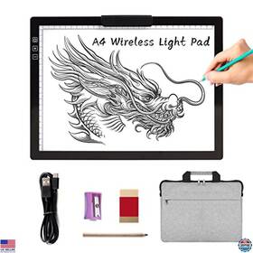 B0bklcgsnp Stanley A4 Wireless Led Light Pad With Carry Bag Dimmable Brightness For Tracing