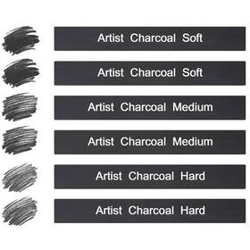 Ac-zl22-15 Stapens 6 Pack Compressed Charcoal Sticks Vine Stick For Drawing Sketching