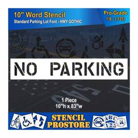 Stencil Prostore B07r637sky Pavement Marking Stencils - 10 Inch No Parking X