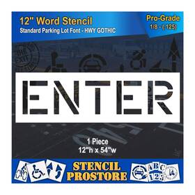 Sps-108-71204 Stencil Prostore Pavement Marking Stencils - 12 Inch Enter X 53 1/8ftft 128 Mi