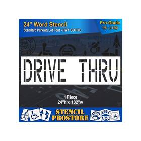 Sps-108-72436 Stencil Prostore Pavement Marking Stencils - 24 Inch Drive Thru X 101 1/8ftft