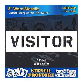 Sps-116-70834 Stencil Prostore Pavement Marking Stencils - 8 Inch Visitor X 41 1/16ftft 63 Mi