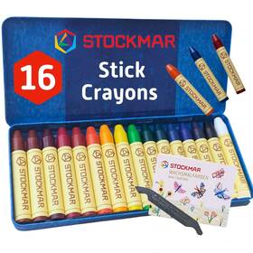 B000m02m2m Stockmar Beeswax Crayons 16 Jumbo Stick Non-toxic For Kids Waldorf Education