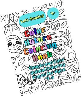 Strendier 798272839961 Left-handed Color Nature Coloring Book Simple And Cute Animal Pages