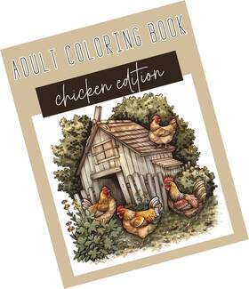 Strendier 798880024582 Adult Coloring Book Chicken Edition Relaxation For Homesteaders