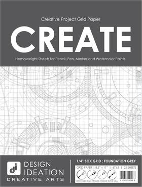 Studio 445044355397 Grid Paper Multi-media For Pencil Marker And Watercolor Paints