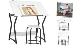 Studio Designs 017342132962 Hourglass Craft Table Angle Adjustable Drafting Stool