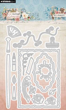 5a0023j9-1g6lz Studio Light Vintage Diaries Cutting Die-nr. 814 Art Elements