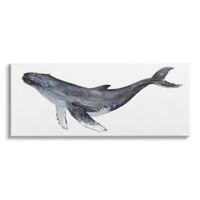 Stupell Industries 196216375411 Humpback Whale Watercolor Painting Aquatic Animal Portrait Canvas Wall Art 4