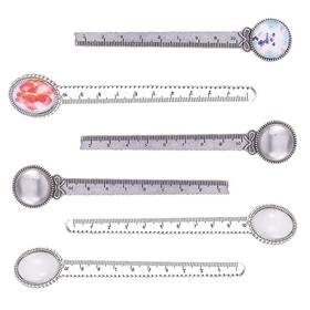 Diy-sc0005-83as-7sc Sunnyclue 12pcs 2 Styles Ruler Pendant Tray Kit With 6pcs Round Bookmark Cabo