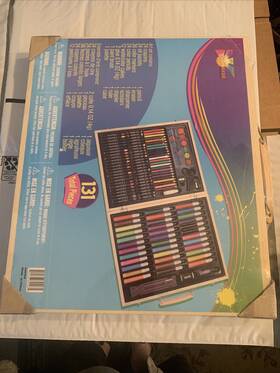 3440865 Sunrise Portable Art Set For Kids 131 Pieces - Drawing Painting Crayons New