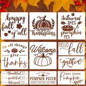 B0cb3rqqpf Sunverse 12 Inch Large Fall Thanksgiving Pumpkin Stencil For Painting Wood Fabric And Crafts