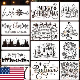 B0ff1xgx54 Sunverse Christmas Stencils For Crafts Reusable Doormat Xmas Holiday