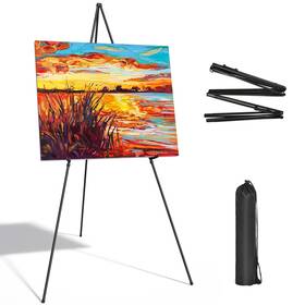 B0b397qjwl Sunyesyoon Black Easel Stand For Wedding Sign Artist Tripod Display - 63 Inch Tall