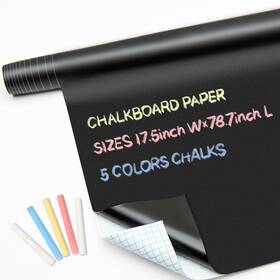Sweehome 673169230993 Chalkboard Contact Paper Roll - 17.3 Inch X 78.7 6.5 Feet 5 Chalks