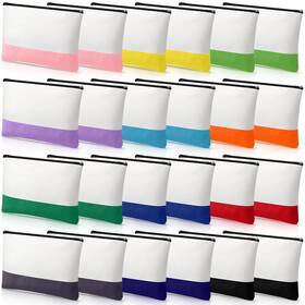 Kou-sweetude-3112 Sweetude 24 Pcs Canvas Cosmetic Bags Bulk 9.84 X 5.12 1.97 Inches Diy Blank