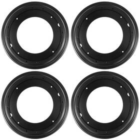 Taicheut 709414571426 4 Pack 12 Inch Black Round Lazy Susan Hardware 5/16 Thick Turntable Thic