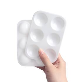 Tamaki0207-01 Tamaki 8 Pcs White Plastic Paint Tray Palettes Watercolor Palette Painting T