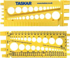 Taskar 636983969401 Nut Bolt And Screw Measuring Gauge Size Thread Pitch Inches/metric