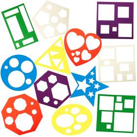 B09b24xh8f Tenare 12 Pcs Geometric Stencils Template Set For Kids Drawing Craft Art Project