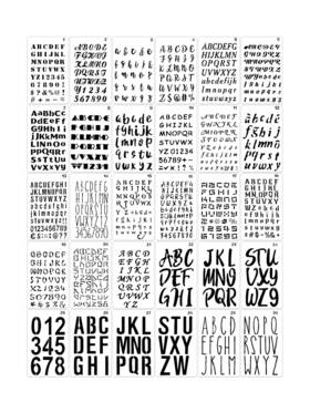 Planner-86 Tenare 30 Pieces Letter Stencils For Painting 4 X 7 Inch Alphabet Reusable Plastic N