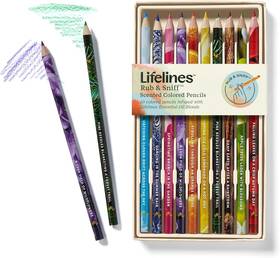 11-2507 The Corner Toy Store Lifelines Rub And Sniff Scented Colored Pencils - 10 Pack #11-2507 Brand New