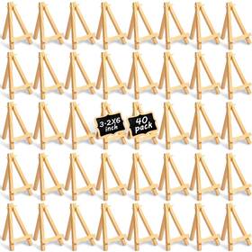 B0b51cn9z9 Thenshop 40 Pack 6 Inch Natural Wooden Mini Easels - Art Display Photo Card Stand