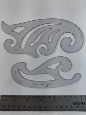 4883 Thorup Krebs Tagro Vintage French Curve Set Drafting Drawing Stencil Ruler