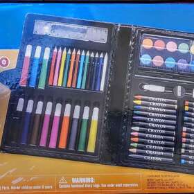 Tiny Crafts 889092374936 New-tiny Kids Markers Crayons Paint Pencils 68 Piece Portable Art Studio