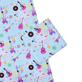 Titiweet 717352592656 Music Guitar Wrapping Paper 4 Large 1 Sheet Pack Of