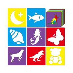General-5in Tmtechjs 24 Piece Stencils For Kids Painting Sidewalk Chalk Stencil Outdo